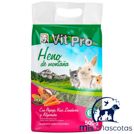 Heno de montaña con papaya, kiwi, zanahoria y algarroba VITPRO (500 g)