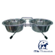 Soporte con 2 Comederos Acero Inoxidable - mismascotasronda