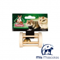 Juguete Roedor Madera con Cascabel 7cm