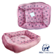 Cuna Rectangular Eco Rosa con Estrellas de 55 cm www.mismascotasronda.es
