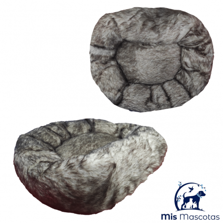 Cuna Rectangular de Pelo Marrón de 50 cm www.mismascotasronda.es