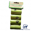 Bolsas Higiénicas Verdes con Huellas para Perros