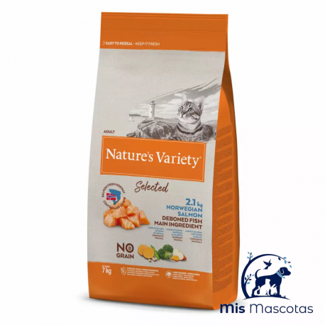 Natures Variety Selected No Grain Salmón Gato www.mismascotasronda.es