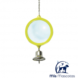 Juguete con Doble Espejo y Campana para Pájaros www.mismascotasronda.es