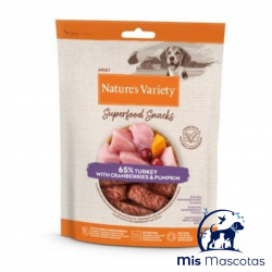 Snack Nature's Variety Superfoods pavo para Perros www.mismascotasronda.es 