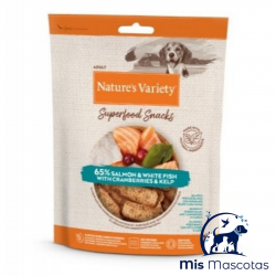Snack Nature's Variety Superfoods Salmón para Perros 85 Grs