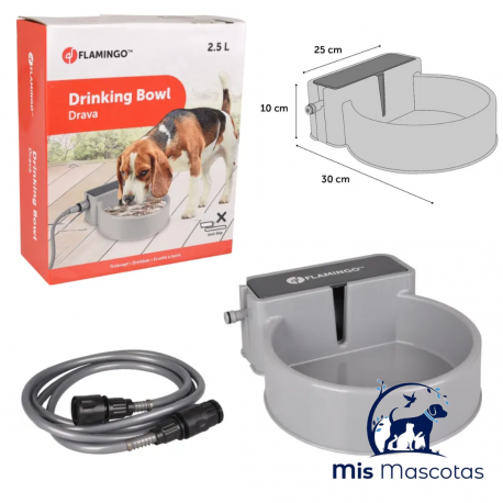 Dispensador Automático de Agua Drava Gris www.mismascotasronda.es