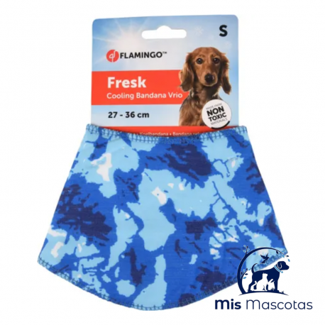 Bandana Refrigerante Azul Flamingo www.mismascotasronda.es