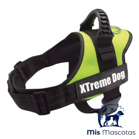Arnés Xtreme Verde Neón L (80-110 cm) www.mismascotasronda.es