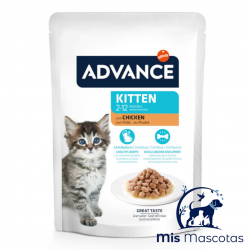 Bocaditos en salsa para Gatitos con Pollo 85 Grs www.mismascotasronda.es