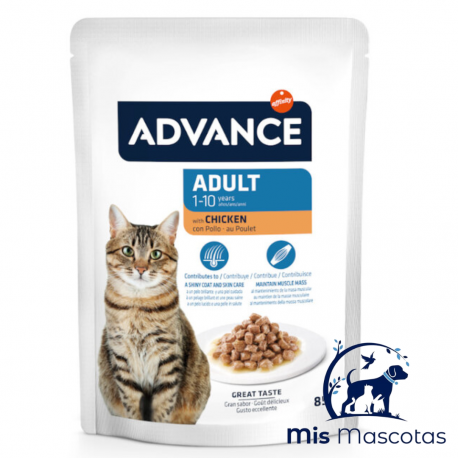 Bocaditos en salsa para Gatos con Pollo 85 Grs www.mismascotasronda.es