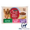 PURINA ONE Mini Perro Adulto Active Húmedo Buey y Pato en Salsa www.mismascotasronda.es