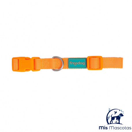 Collar Naranja Nylon Basic Freedog www.mismascotasronda.es