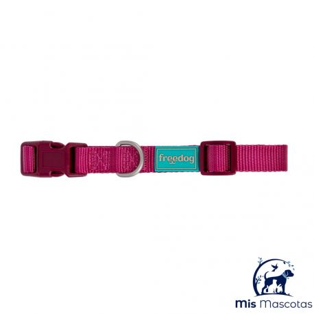 Collar Nylon Basic Granate Freedog www.mismascotasronda.es