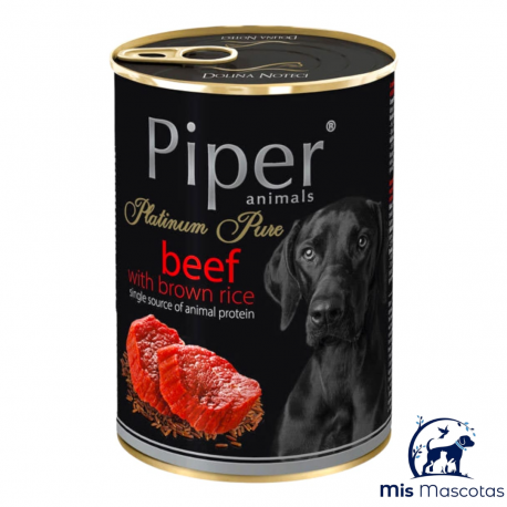Pipper Lata Platinum Beef y Rice 400 Gr www.mismascotasronda.es