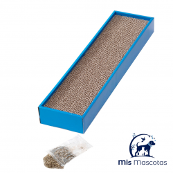 Rascador gato carton 50cm c/catnip ebi