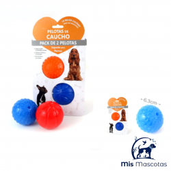 PELOTA DOBLE CON SILBATO (DOS BOLAS) DIAMETRO 6,35 CM WWW.MISMASCOTASRONDA.ES