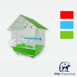 Jaula para pajaros casa triangular 30X23X39 cm www.mismascotasronda.es