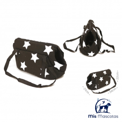 Bolsa de viaje estampado estrella negra 34*21*22 CM www.mismascotasronda.es