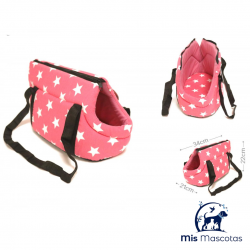 Bolsa de viaje estampado estrella rosa 34*21*22 CM www.mismascotasronda.es
