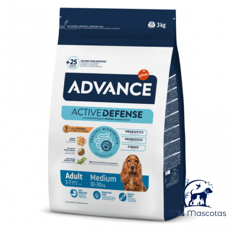 Advance dog medium adult chicken & rice www.mismascotasronda.es